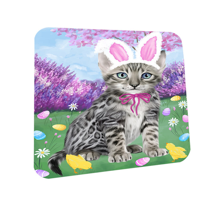Easter Holiday Bengal Cat Coasters Set of 4 CST56835