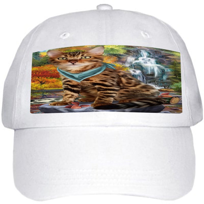 Scenic Waterfall Bengal Cat Ball Hat Cap HAT59220