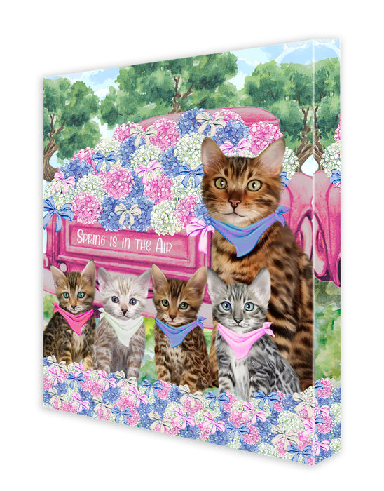 Bengal Cats Canvas: Explore a Variety of Personalized Designs, Custom, Digital Art Wall Painting, Ready to Hang Room Decor, Pet Gift for Cat Lovers