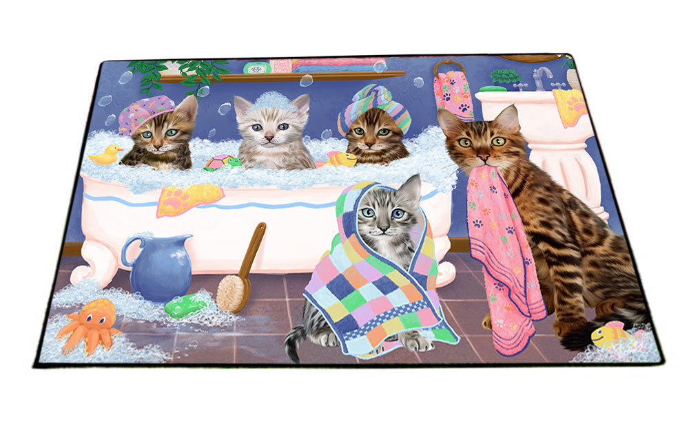 Rub A Dub Dogs In A Tub Bengal Cats Floormat FLMS53469