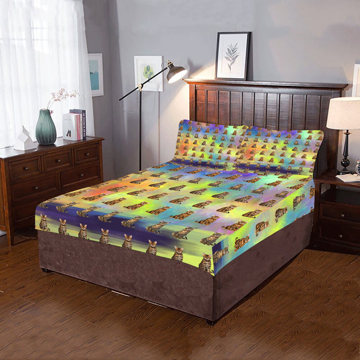 Paradise Wave Bengal Cats 3-Piece Bedding Set