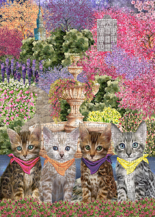 Bengal Cats Jigsaw Puzzle, Interlocking Puzzles Games for Adult, Explore a Variety of Designs, Personalized, Custom,  Gift for Pet and Cat Lovers