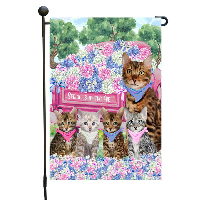 Bengal Cats Garden Flag: Explore a Variety of Personalized Designs, Double-Sided, Weather Resistant, Custom, Outdoor Garden Yard Decor for Cat and Pet Lovers