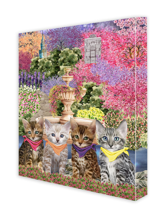 Bengal Cats Canvas: Explore a Variety of Personalized Designs, Custom, Digital Art Wall Painting, Ready to Hang Room Decor, Pet Gift for Cat Lovers
