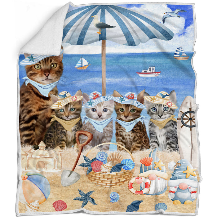 Bengal Bed Blanket, Explore a Variety of Designs, Personalized, Throw Sherpa, Fleece and Woven, Custom, Soft and Cozy, Cat Gift for Pet Lovers