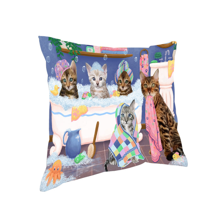 Rub A Dub Dogs In A Tub Bengal Cats Pillow PIL81340