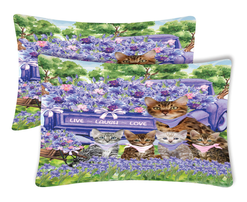 Bengal Cat Pillow Case with a Variety of Designs, Custom, Personalized, Super Soft Pillowcases Set of 2, Cats and Pet Lovers Gifts
