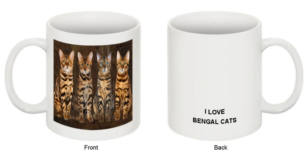 Rustic 4 Bengal Cats Coffee Mug MUG49753