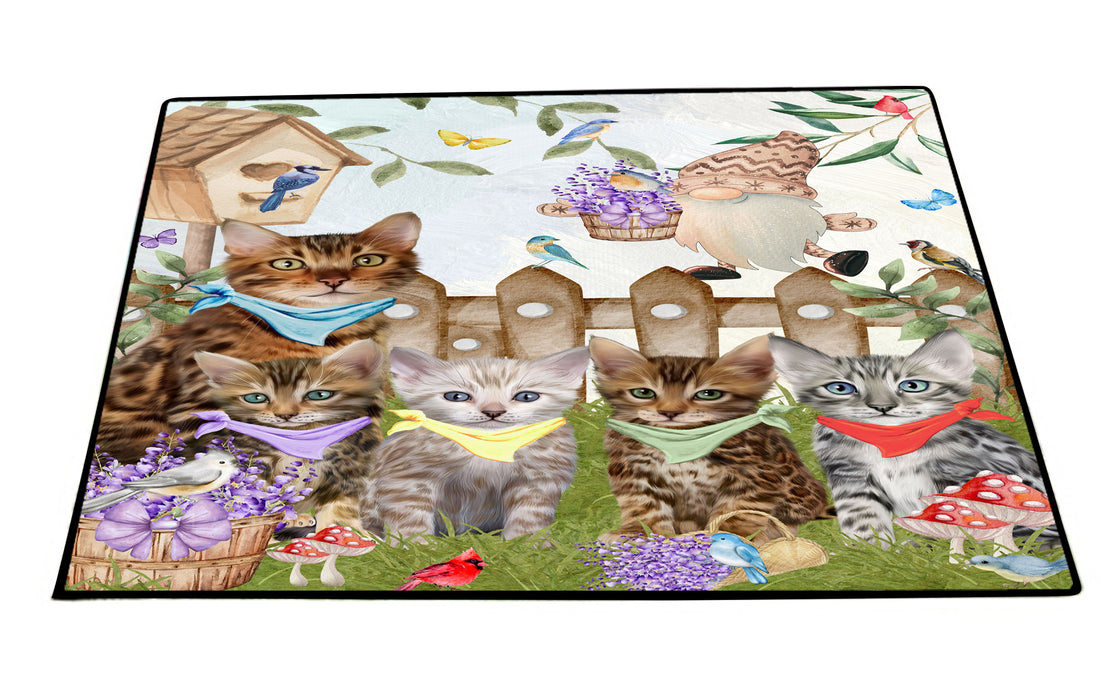 Bengal Cats Floor Mat and Door Mats, Explore a Variety of Designs, Personalized, Anti-Slip Welcome Mat for Outdoor and Indoor, Custom Gift for Cat Lovers