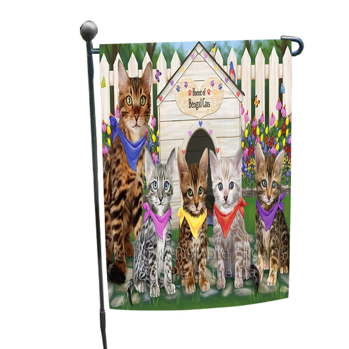 Spring Dog House Bengal Cats Garden Flag GFLG52145