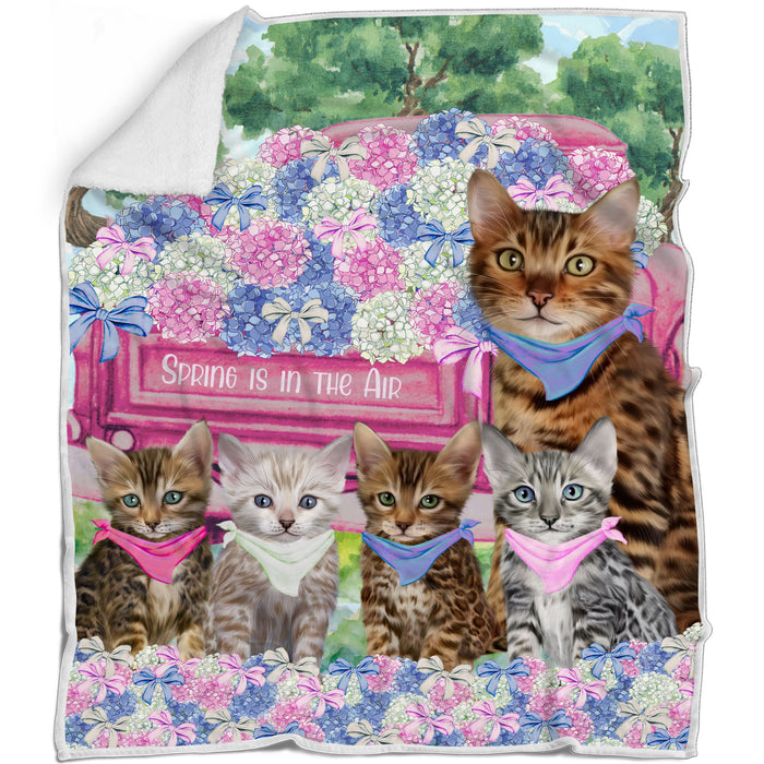 Bengal Blanket: Explore a Variety of Custom Designs, Bed Cozy Woven, Fleece and Sherpa, Personalized Cat Gift for Pet Lovers
