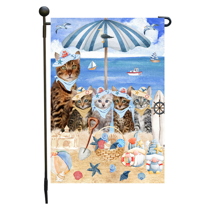 Bengal Cats Garden Flag, Double-Sided Outdoor Yard Garden Decoration, Explore a Variety of Designs, Custom, Weather Resistant, Personalized, Flags for Cat and Pet Lovers