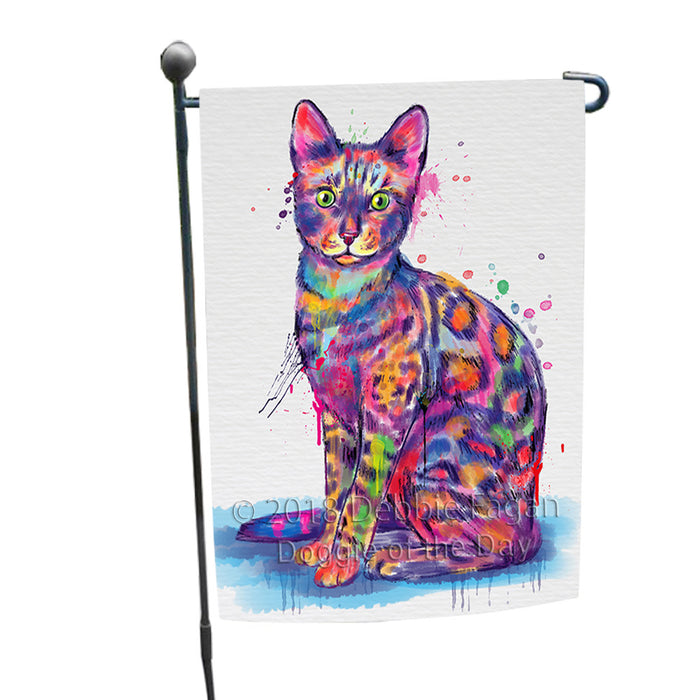 Watercolor Bengal Cat Garden Flag GFLG65157