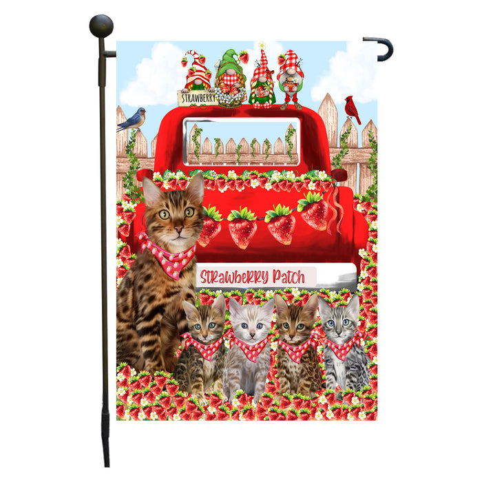 Bengal Cats Garden Flag: Explore a Variety of Custom Designs, Double-Sided, Personalized, Weather Resistant, Garden Outside Yard Decor, Cat Gift for Pet Lovers
