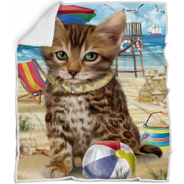 Pet Friendly Beach Bengal Cat Blanket BLNKT80661