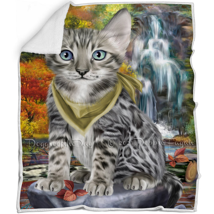Scenic Waterfall Bengal Cat Blanket BLNKT83190