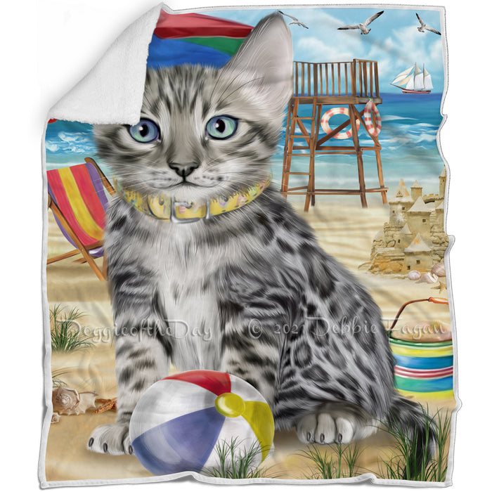 Pet Friendly Beach Bengal Cat Blanket BLNKT80670