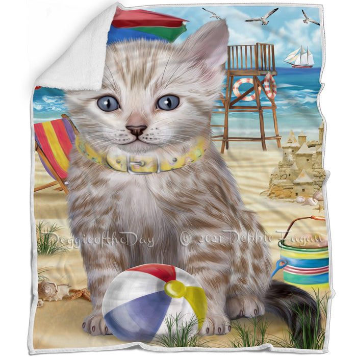 Pet Friendly Beach Bengal Cat Blanket BLNKT80688