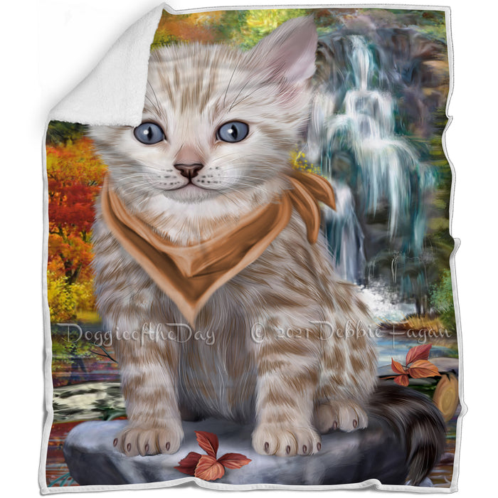 Scenic Waterfall Bengal Cat Blanket BLNKT83208