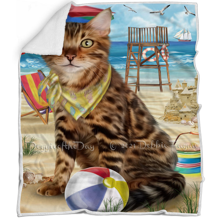 Pet Friendly Beach Bengal Cat Blanket BLNKT80697