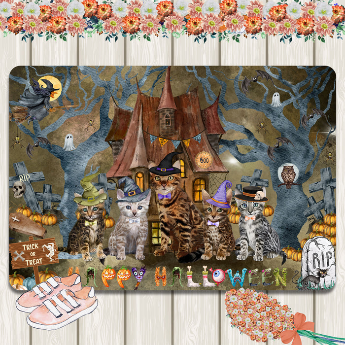 Bengal Cats Area Rug and Runner: Explore a Variety of Designs, Personalized, Custom, Halloween Indoor Floor Carpet Rugs for Home and Living Room, Pet Gift for Cat Lovers