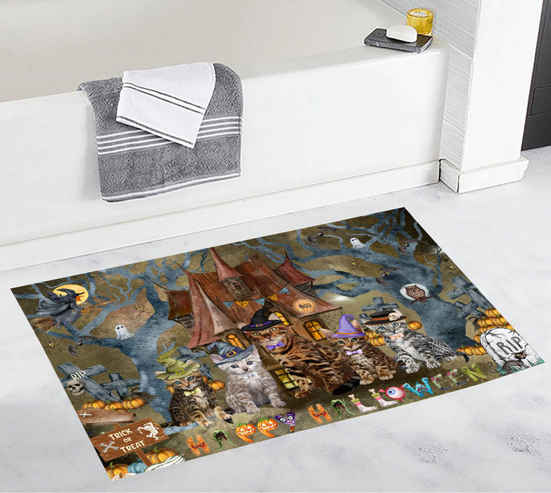 Bengal Cats Bath Mat: Explore a Variety of Designs, Custom, Personalized, Anti-Slip Bathroom Rug Mats, Gift for Cat and Pet Lovers