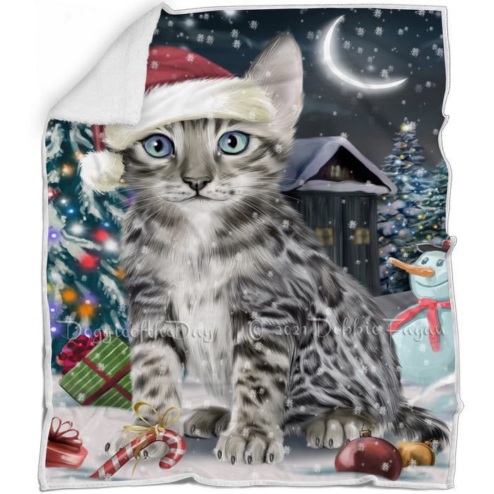 Have a Holly Jolly Bengal Cat Christmas Blanket BLNKT81426