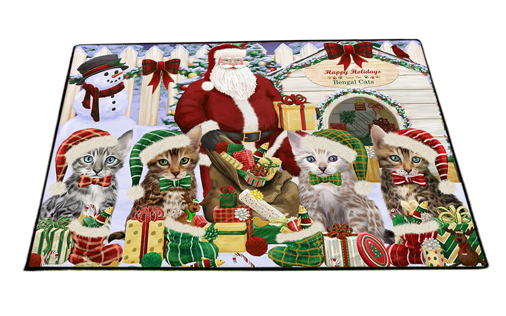 Christmas Dog House Bengal Cats Floormat FLMS51849