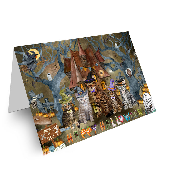 Bengal Cat Greeting Cards & Note Cards: Explore a Variety of Designs, Custom, Personalized, Halloween Invitation Card with Envelopes, Gifts for Cats Lovers