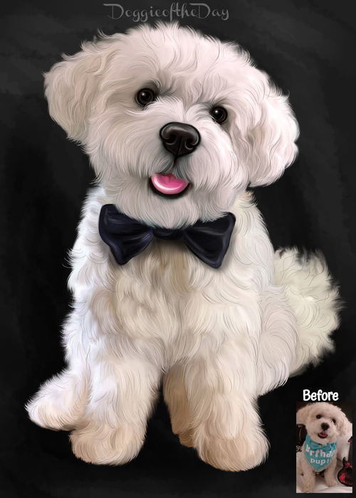 Digital Painting PERSONALIZED PET PORTRAIT! Custom Pet Dog or Cat Art