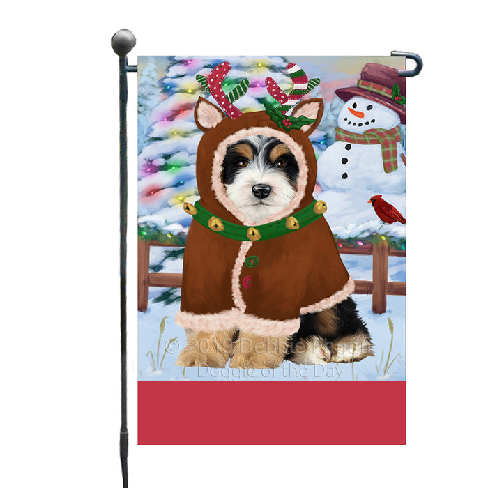 Personalized Gingerbread Candyfest Bernedoodle Dog Custom Garden Flag GFLG63938