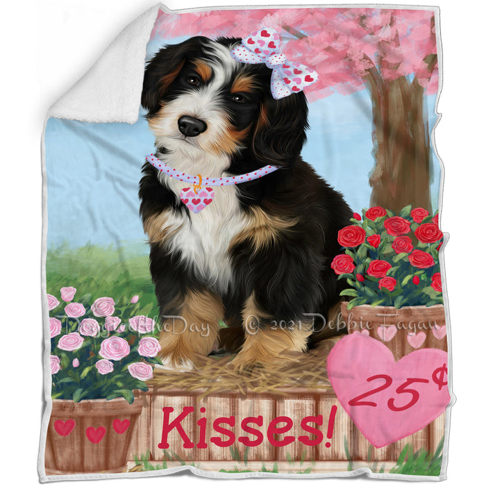 Rosie 25 Cent Kisses Bernedoodle Dog Blanket BLNKT121791