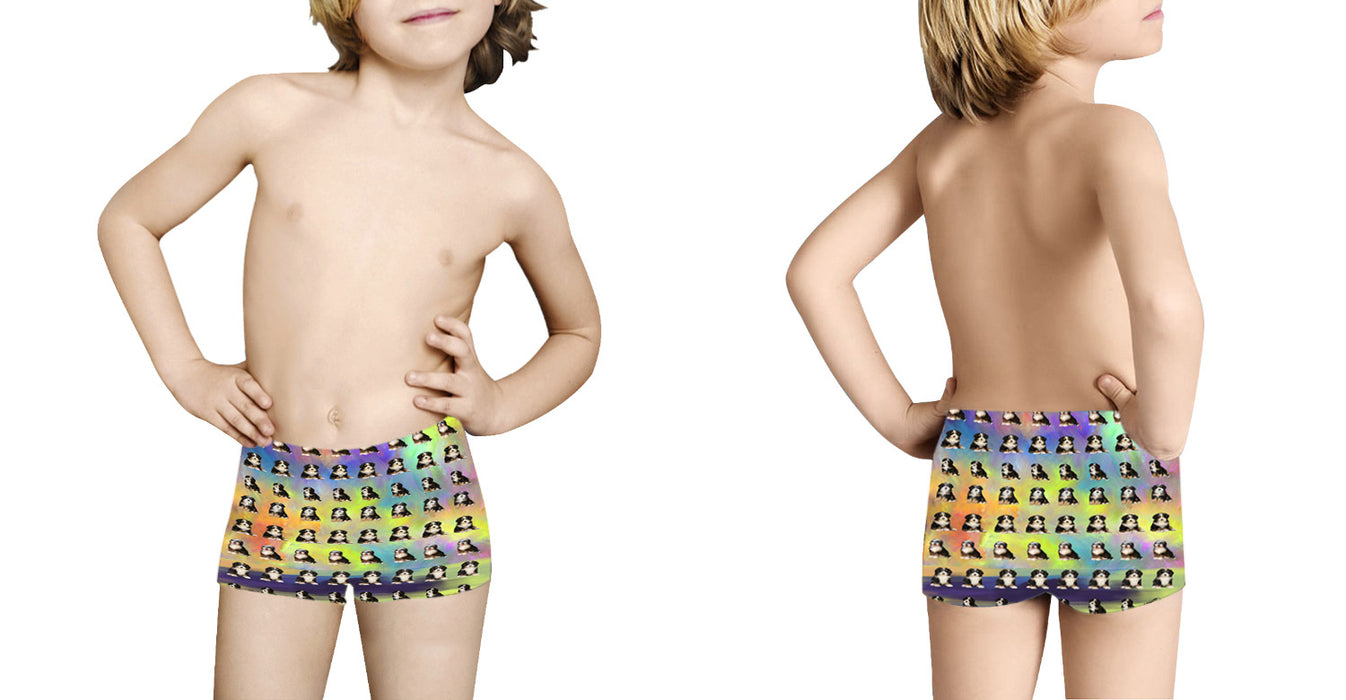 Paradise Wave Bernedoodle Dogs All Over Print Kid's Boxer Briefs
