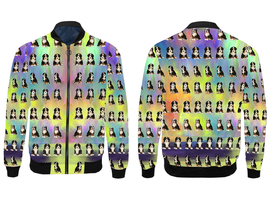 Paradise Wave Bernedoodle Dogs All Over Print Wome's Jacket