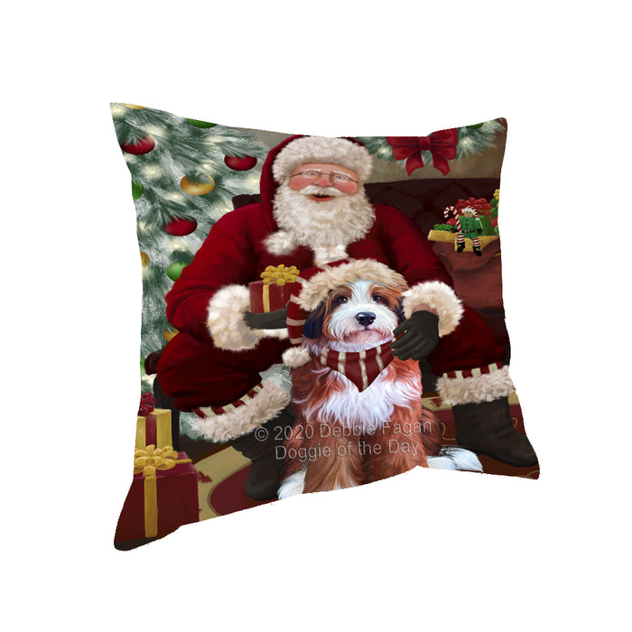Santa's Christmas Surprise Bernedoodle Dog Pillow PIL87084