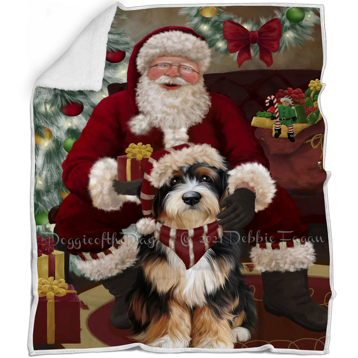Santa's Christmas Surprise Bernedoodle Dog Blanket BLNKT142093