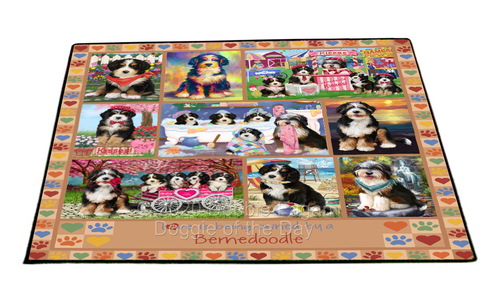 Love is Being Owned Bernedoodle Dog Beige Floormat FLMS55036