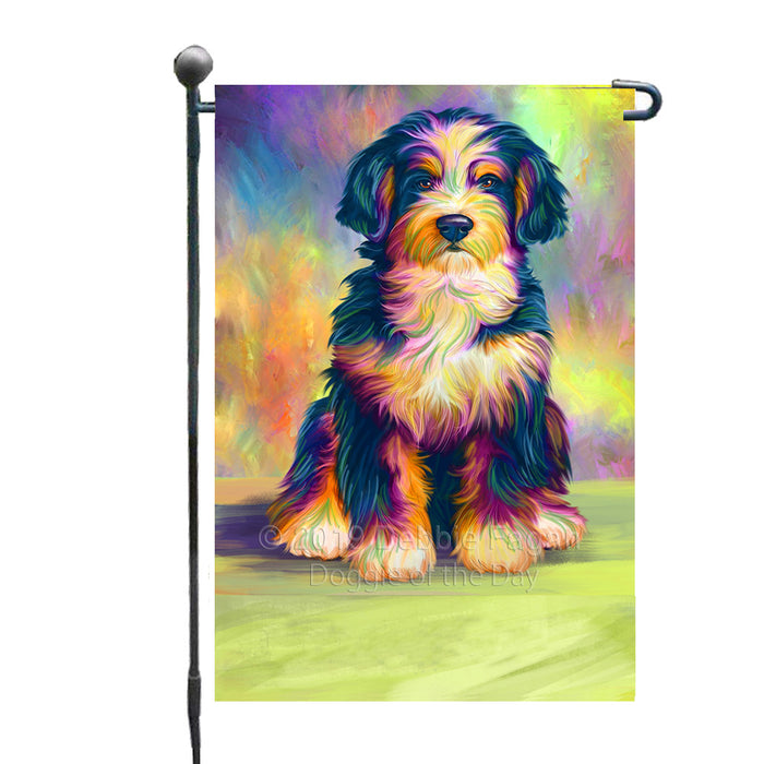 Personalized Paradise Wave Bernedoodle Dog Custom Garden Flags GFLG-DOTD-A60008