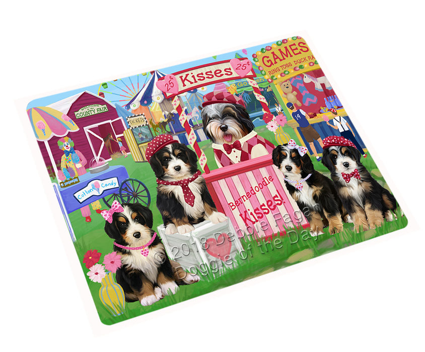 Carnival Kissing Booth Bernedoodles Dog Cutting Board C72486