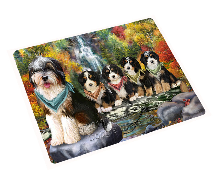Scenic Waterfall Bernedoodles Dog Magnet Mini (3.5" x 2") MAG52947
