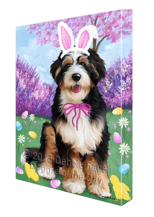 Bernedoodle Dog Easter Holiday Canvas Wall Art CVS57045
