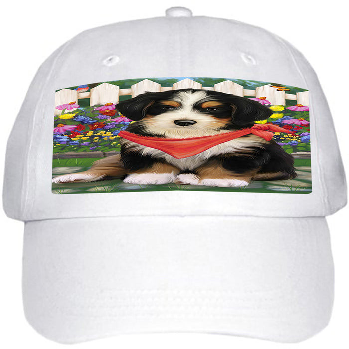 Spring Floral Bernedoodle Dog Ball Hat Cap HAT53097