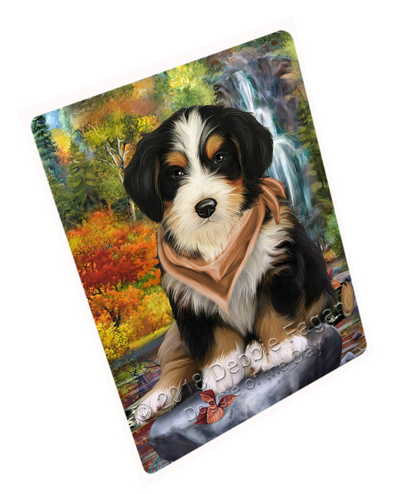 Scenic Waterfall Bernedoodle Dog Magnet Mini (3.5" x 2") MAG52950