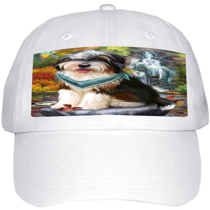 Scenic Waterfall Bernedoodle Dog Ball Hat Cap HAT52827