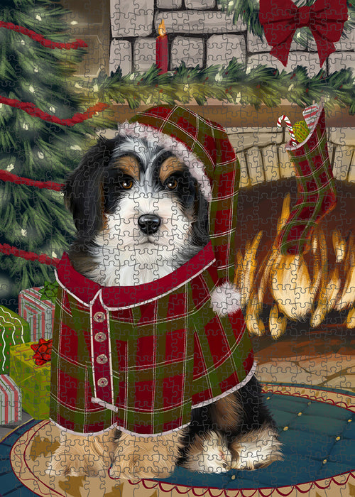 The Stocking was Hung Bernedoodle Dog Puzzle  PUZL89020