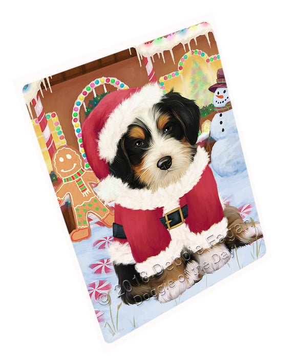 Christmas Gingerbread House Candyfest Bernedoodle Dog Blanket BLNKT124995
