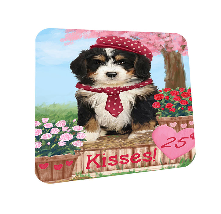 Rosie 25 Cent Kisses Bernedoodle Dog Coasters Set of 4 CST55777
