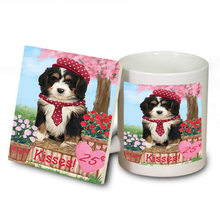 Rosie 25 Cent Kisses Bernedoodle Dog Mug and Coaster Set MUC55811