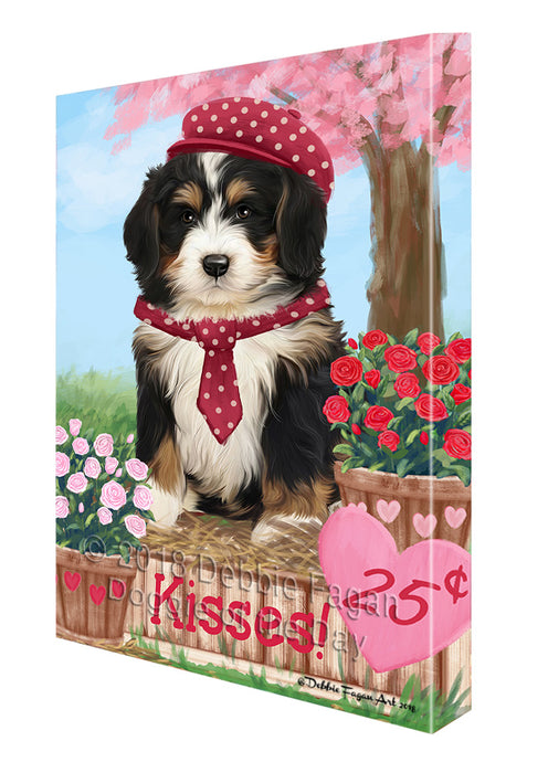 Rosie 25 Cent Kisses Bernedoodle Dog Canvas Print Wall Art Décor CVS124595