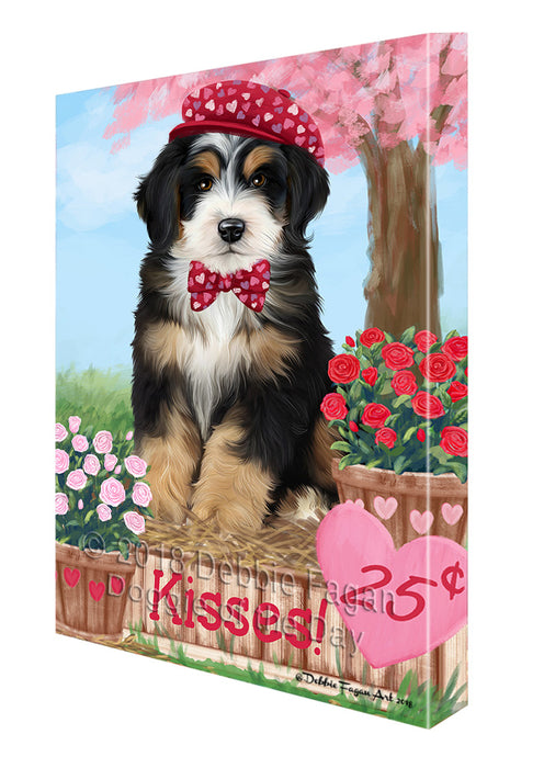 Rosie 25 Cent Kisses Bernedoodle Dog Canvas Print Wall Art Décor CVS124604